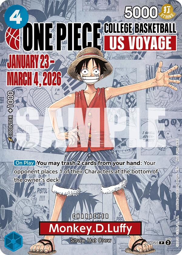 Monkey.D.Luffy (College Basketball US Voyage) [One Piece Promotion Cards] | Total Play