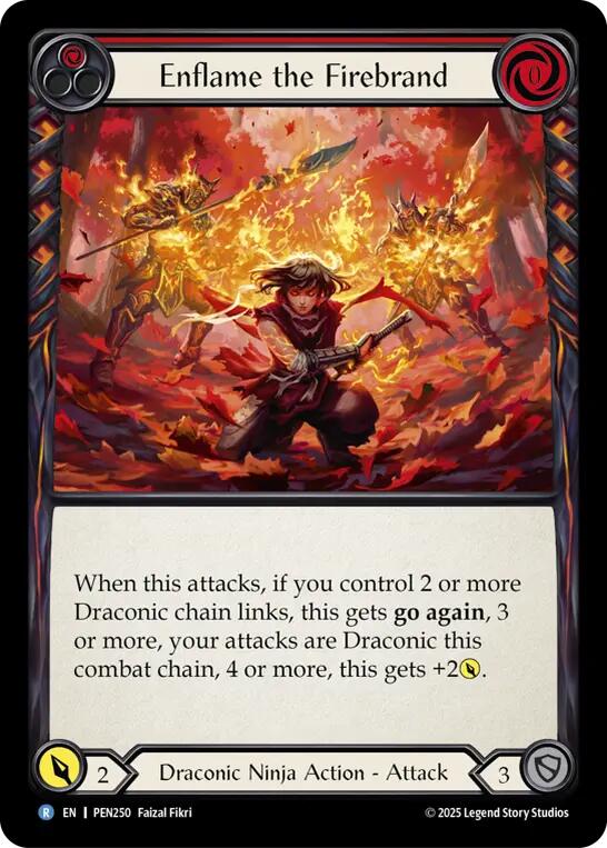Enflame the Firebrand [PEN250] (Compendium of Rathe)  Rainbow Foil | Total Play