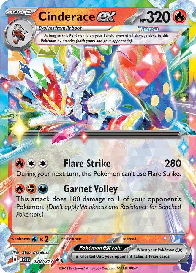 Cinderace ex (038/217) [Mega Evolution: Ascended Heroes] | Total Play