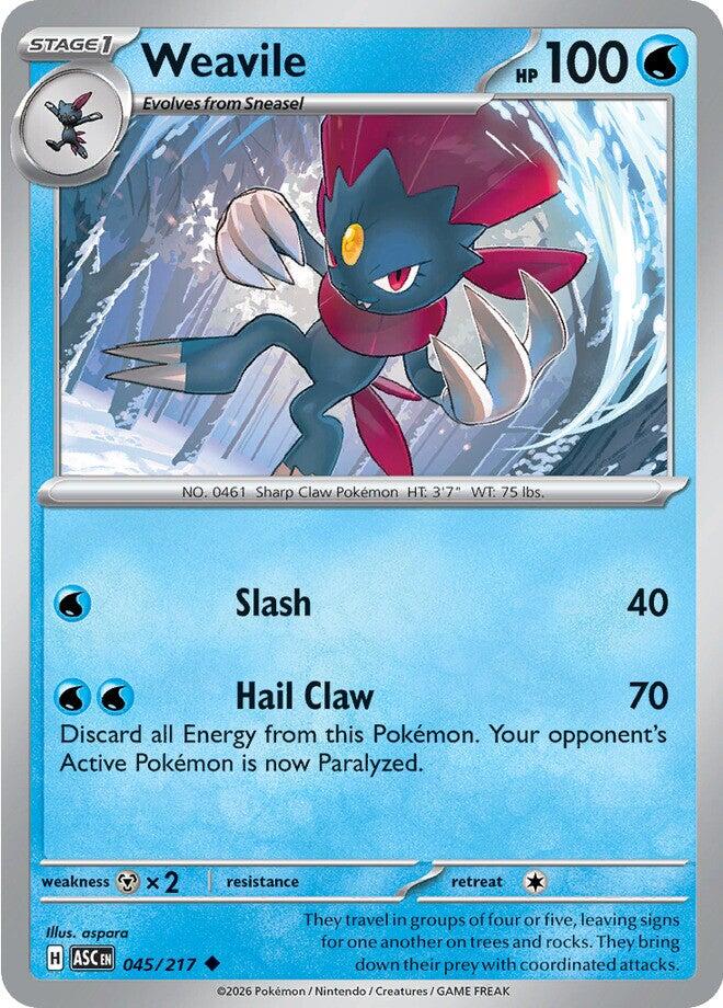 Weavile (045/217) [Mega Evolution: Ascended Heroes] | Total Play