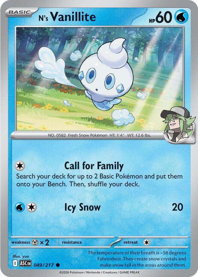 N's Vanillite (049/217) [Mega Evolution: Ascended Heroes] | Total Play
