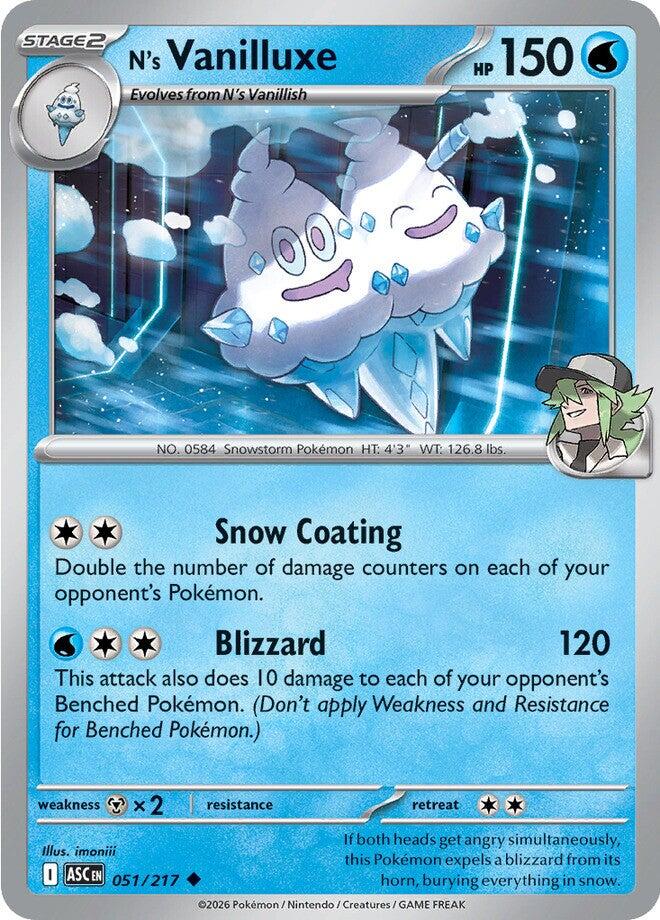 N's Vanilluxe (051/217) [Mega Evolution: Ascended Heroes] | Total Play