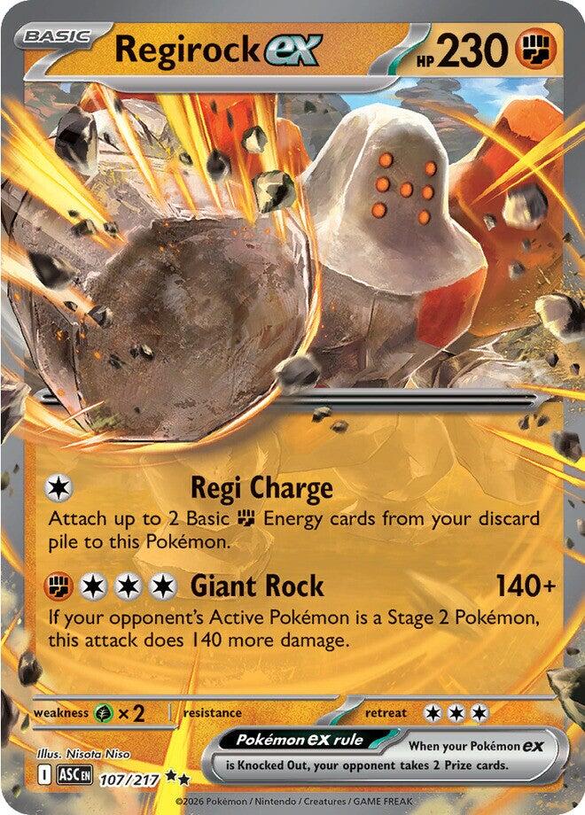 Regirock ex (107/217) [Mega Evolution: Ascended Heroes] | Total Play