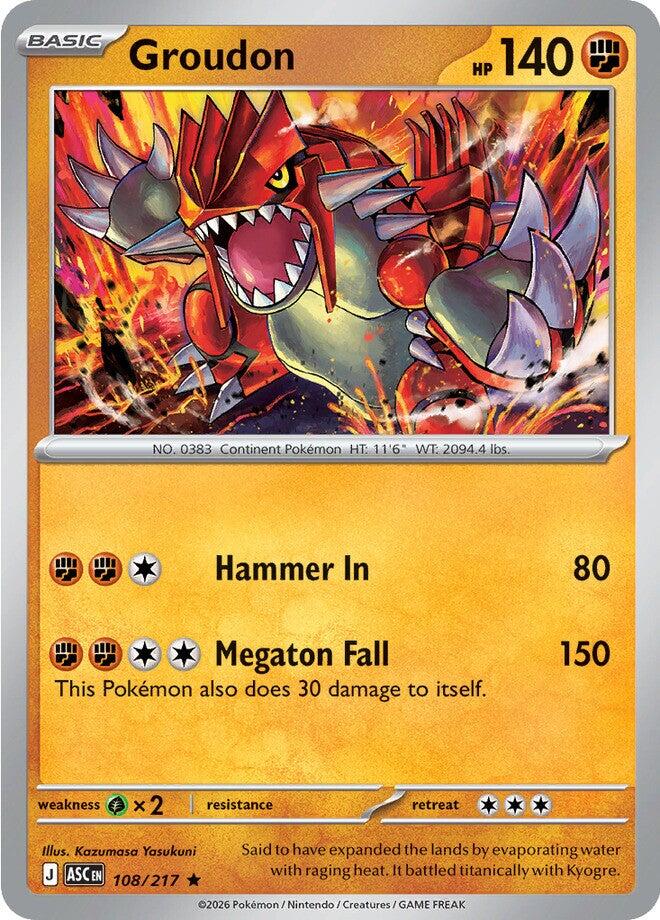 Groudon (108/217) [Mega Evolution: Ascended Heroes] | Total Play