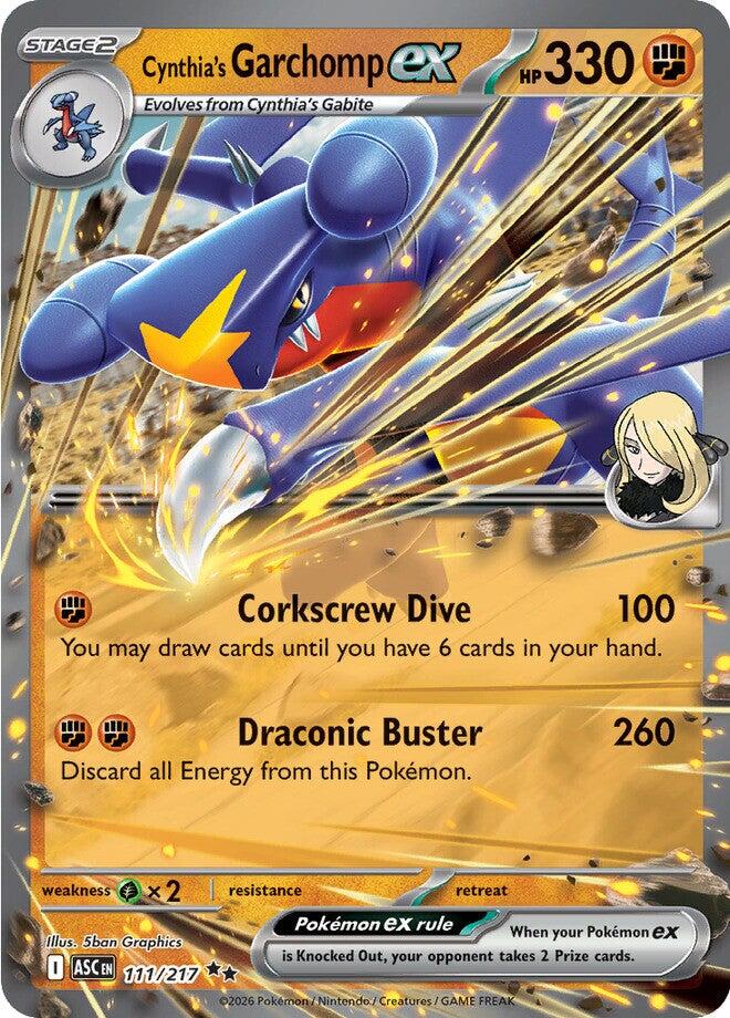 Cynthia's Garchomp ex (111/217) [Mega Evolution: Ascended Heroes] | Total Play