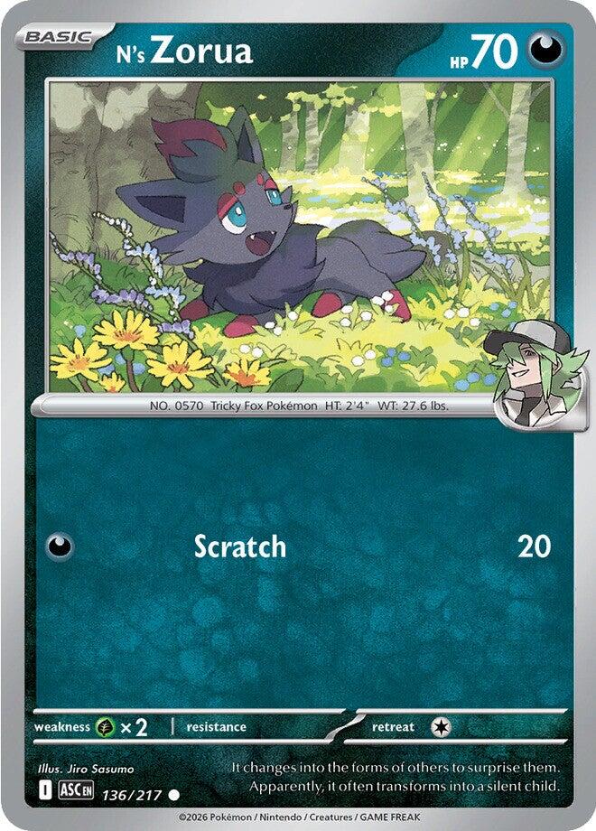 N's Zorua (136/217) [Mega Evolution: Ascended Heroes] | Total Play