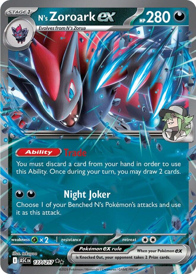 N's Zoroark ex (137/217) [Mega Evolution: Ascended Heroes] | Total Play