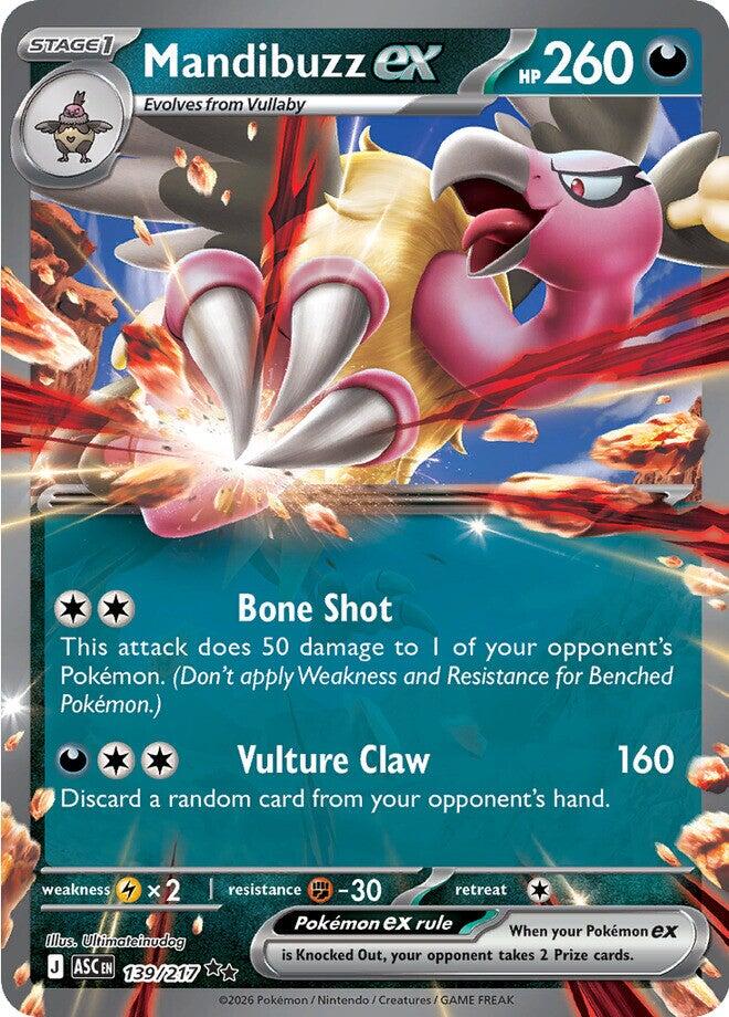 Mandibuzz ex (139/217) [Mega Evolution: Ascended Heroes] | Total Play