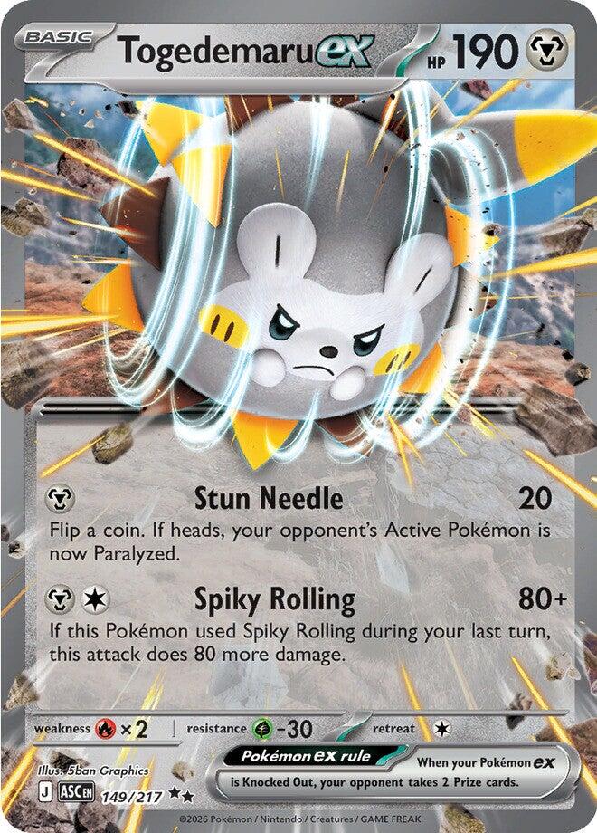 Togedemaru ex (149/217) [Mega Evolution: Ascended Heroes] | Total Play