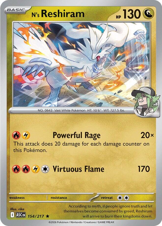 N's Reshiram (154/217) [Mega Evolution: Ascended Heroes] | Total Play