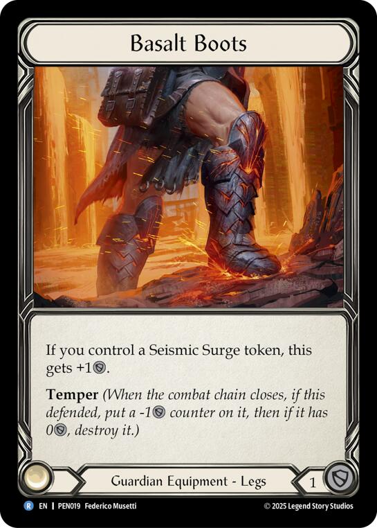 Basalt Boots [PEN019] (Compendium of Rathe)  Cold Foil | Total Play