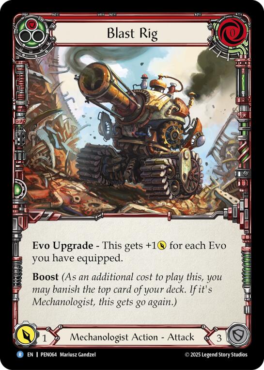 Blast Rig (Red) (Rainbow Foil) [PEN064] (Compendium of Rathe)  Rainbow Foil | Total Play