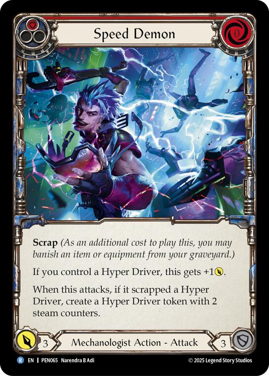 Speed Demon (Red) (Rainbow Foil) [PEN065] (Compendium of Rathe)  Rainbow Foil | Total Play