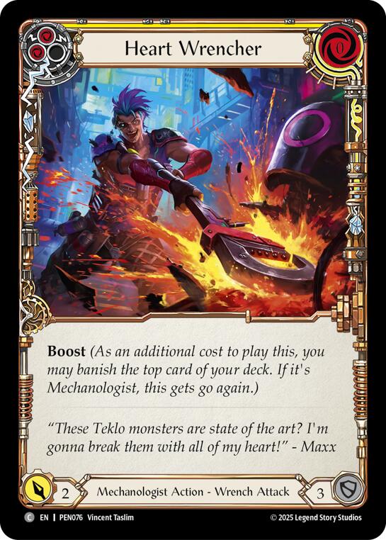 Heart Wrencher (Yellow) (Rainbow Foil) [PEN076] (Compendium of Rathe)  Rainbow Foil | Total Play