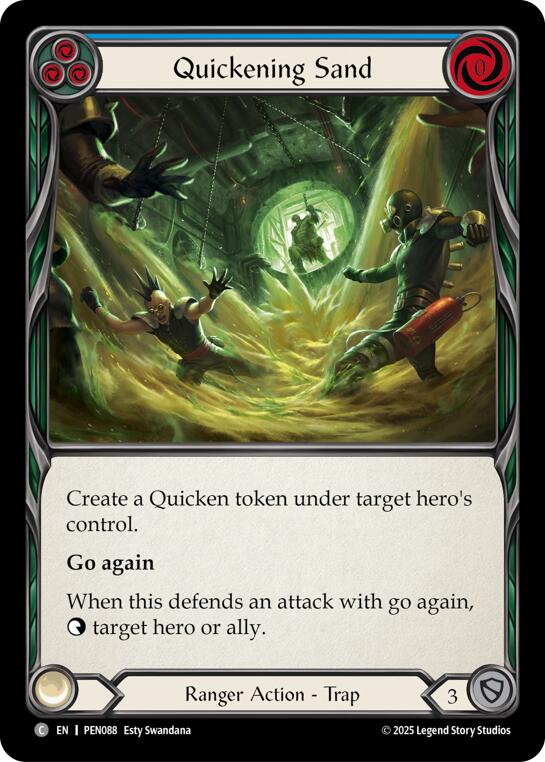 Quickening Sand (Blue) (Rainbow Foil) [PEN088] (Compendium of Rathe)  Rainbow Foil | Total Play