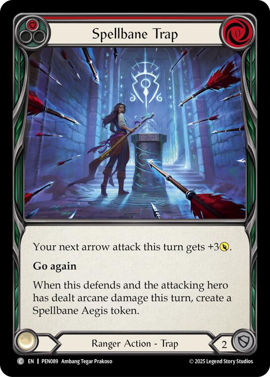 Spellbane Trap (Red) (Rainbow Foil) [PEN089] (Compendium of Rathe)  Rainbow Foil | Total Play