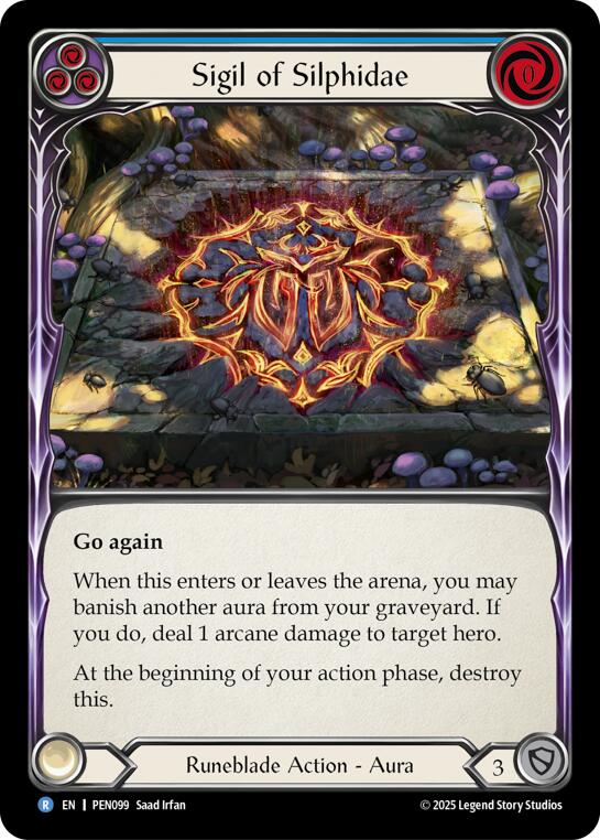 Sigil Of Silphidae (Blue) (Cold Foil) [PEN099] (Compendium of Rathe)  Cold Foil | Total Play