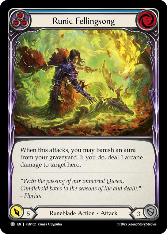 Runic Fellingsong (Blue) (Regular) [PEN102] (Compendium of Rathe) | Total Play