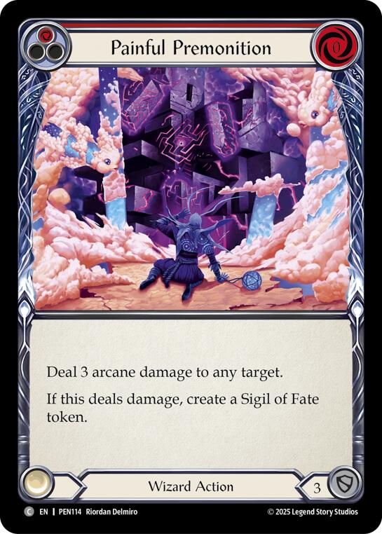 Painful Premonition (Red) (Rainbow Foil) [PEN114] (Compendium of Rathe)  Rainbow Foil | Total Play