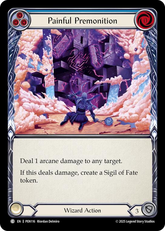 Painful Premonition (Blue) (Rainbow Foil) [PEN116] (Compendium of Rathe)  Rainbow Foil | Total Play