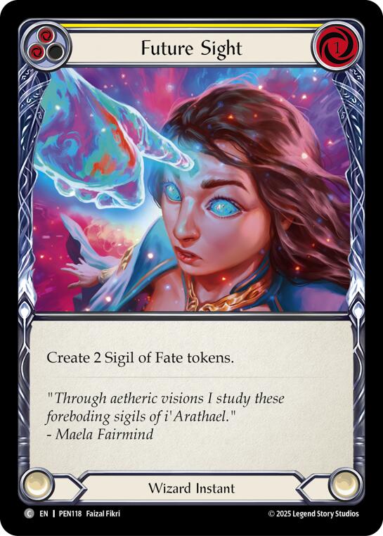 Future Sight (Yellow) (Rainbow Foil) [PEN118] (Compendium of Rathe)  Rainbow Foil | Total Play