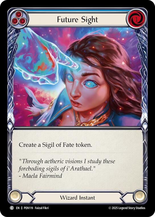 Future Sight (Blue) (Rainbow Foil) [PEN119] (Compendium of Rathe)  Rainbow Foil | Total Play