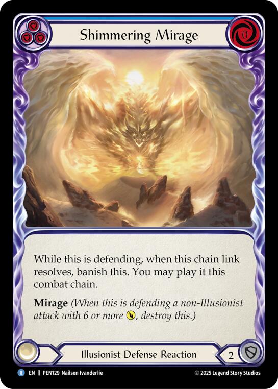 Shimmering Mirage (Blue) (Rainbow Foil) [PEN129] (Compendium of Rathe)  Rainbow Foil | Total Play