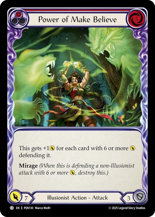 Power Of Make Believe (Red) (Rainbow Foil) [PEN130] (Compendium of Rathe)  Rainbow Foil | Total Play
