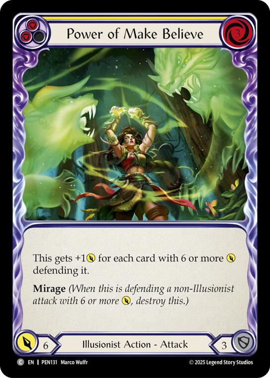 Power Of Make Believe (Yellow) (Rainbow Foil) [PEN131] (Compendium of Rathe)  Rainbow Foil | Total Play