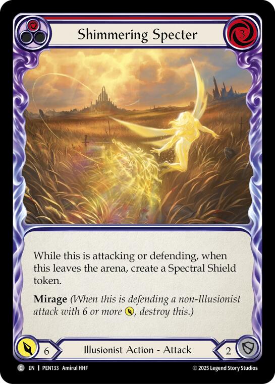 Shimmering Specter (Red) (Rainbow Foil) [PEN133] (Compendium of Rathe)  Rainbow Foil | Total Play