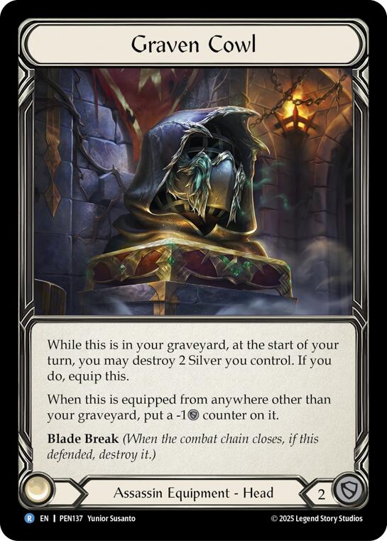 Graven Cowl [PEN137] (Compendium of Rathe)  Cold Foil | Total Play