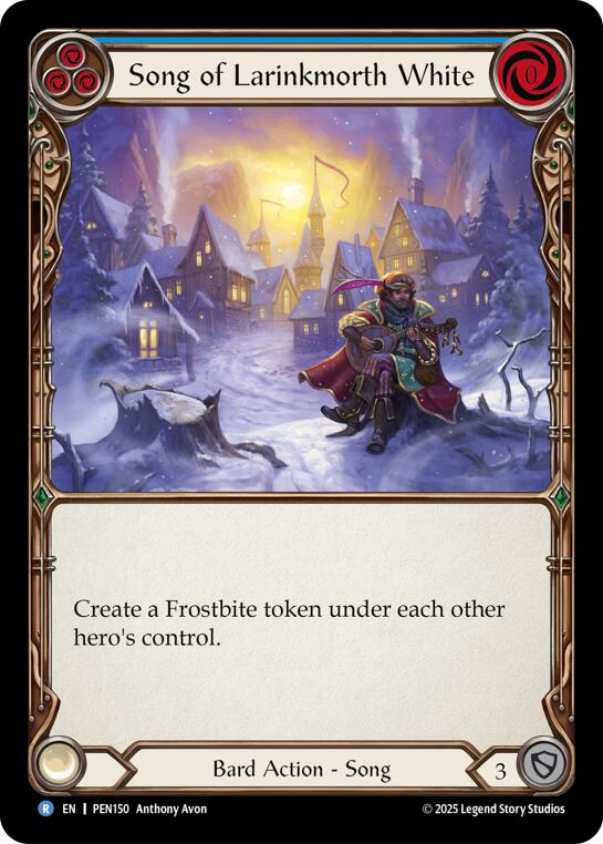Song Of Larinkmorth White (Blue) (Rainbow Foil) [PEN150] (Compendium of Rathe)  Rainbow Foil | Total Play