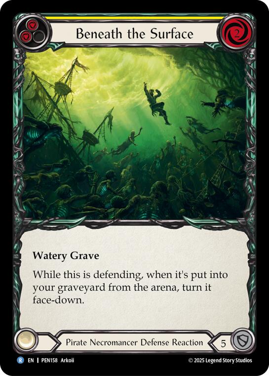 Beneath The Surface (Yellow) (Rainbow Foil) [PEN158] (Compendium of Rathe)  Rainbow Foil | Total Play
