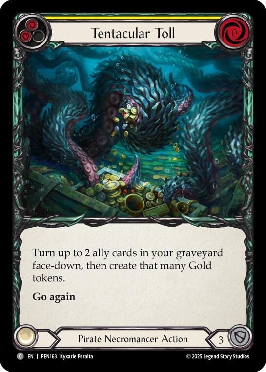 Tentacular Toll (Yellow) (Rainbow Foil) [PEN163] (Compendium of Rathe)  Rainbow Foil | Total Play