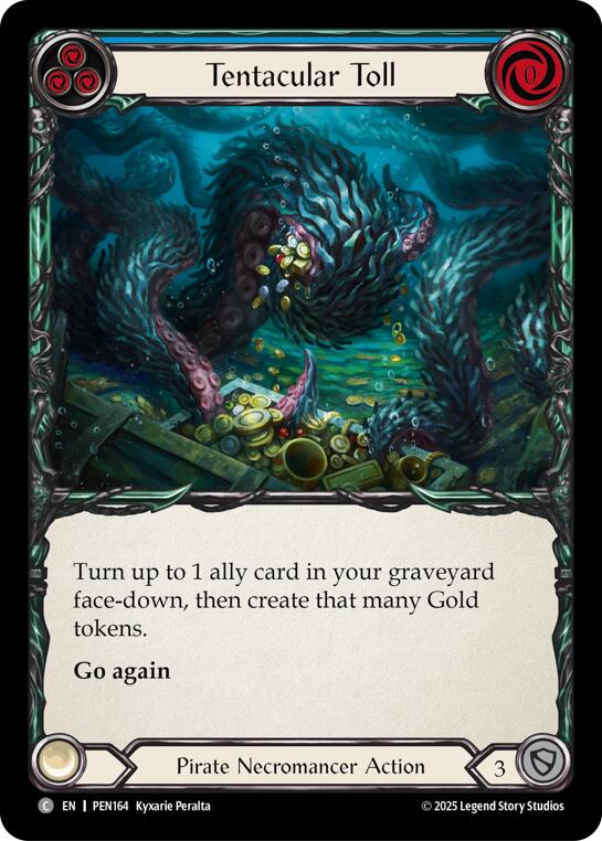Tentacular Toll (Blue) (Rainbow Foil) [PEN164] (Compendium of Rathe)  Rainbow Foil | Total Play