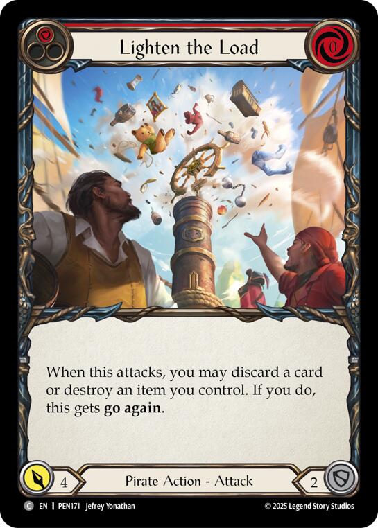 Lighten The Load (Red) (Rainbow Foil) [PEN171] (Compendium of Rathe)  Rainbow Foil | Total Play