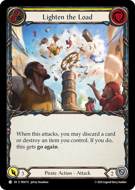 Lighten The Load (Yellow) (Rainbow Foil) [PEN172] (Compendium of Rathe)  Rainbow Foil | Total Play