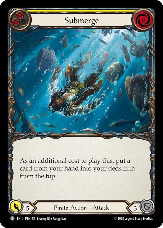 Submerge (Yellow) (Rainbow Foil) [PEN175] (Compendium of Rathe)  Rainbow Foil | Total Play