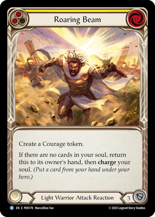 Roaring Beam (Yellow) (Rainbow Foil) [PEN178] (Compendium of Rathe)  Rainbow Foil | Total Play