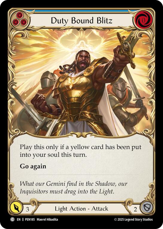 Duty Bound Blitz (Blue) (Regular) [PEN185] (Compendium of Rathe) | Total Play