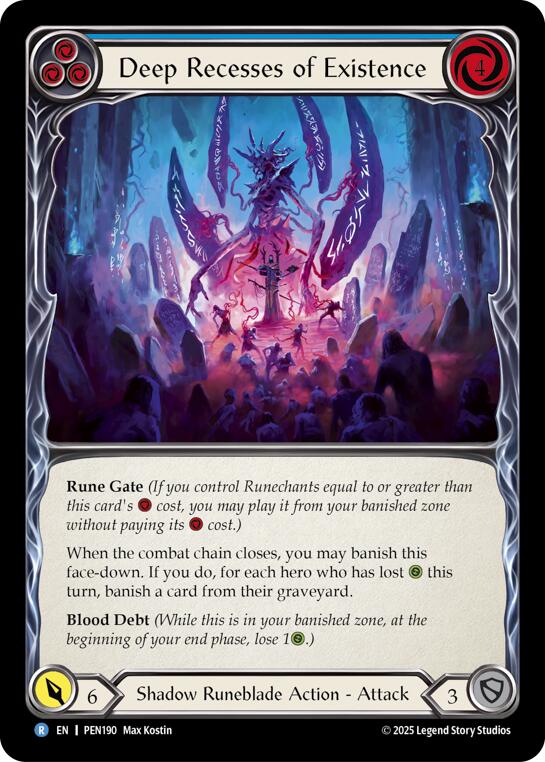 Deep Recesses Of Existence (Blue) (Rainbow Foil) [PEN190] (Compendium of Rathe)  Rainbow Foil | Total Play