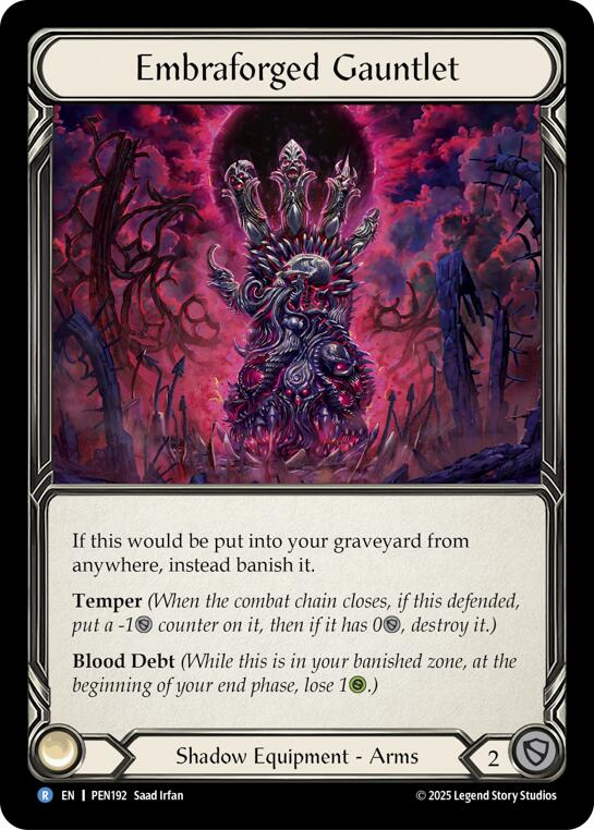 Embraforged Gauntlet [PEN192] (Compendium of Rathe)  Cold Foil | Total Play