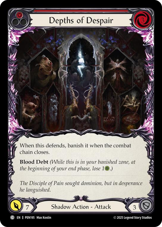Depths Of Despair (Red) (Rainbow Foil) [PEN195] (Compendium of Rathe)  Rainbow Foil | Total Play