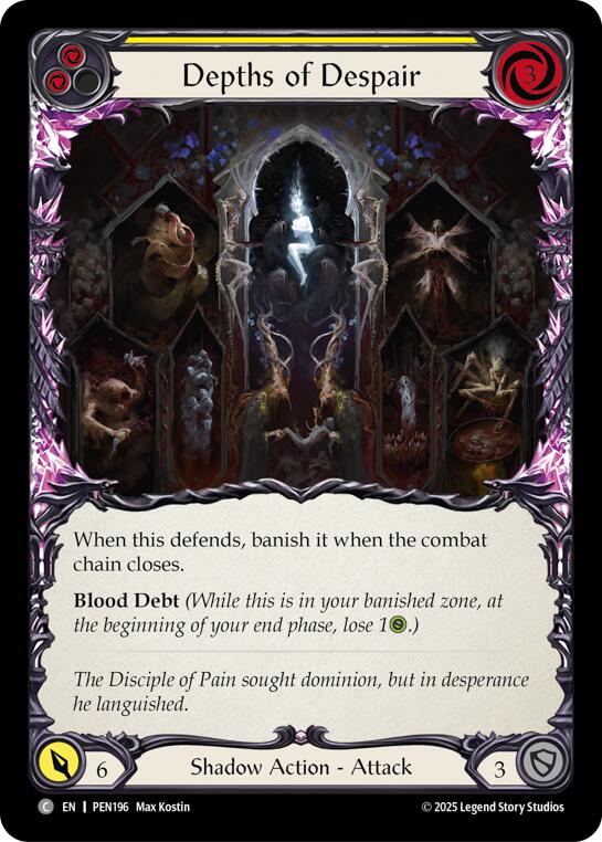 Depths Of Despair (Yellow) (Rainbow Foil) [PEN196] (Compendium of Rathe)  Rainbow Foil | Total Play