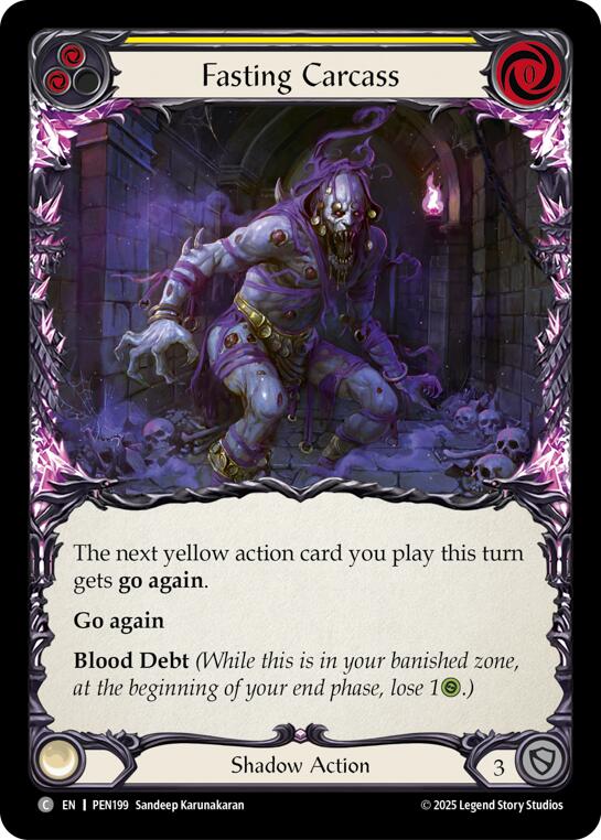 Fasting Carcass (Yellow) (Rainbow Foil) [PEN199] (Compendium of Rathe)  Rainbow Foil | Total Play