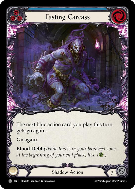 Fasting Carcass (Blue) (Rainbow Foil) [PEN200] (Compendium of Rathe)  Rainbow Foil | Total Play