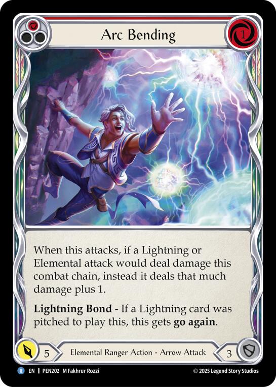 Arc Bending (Red) (Rainbow Foil) [PEN202] (Compendium of Rathe)  Rainbow Foil | Total Play