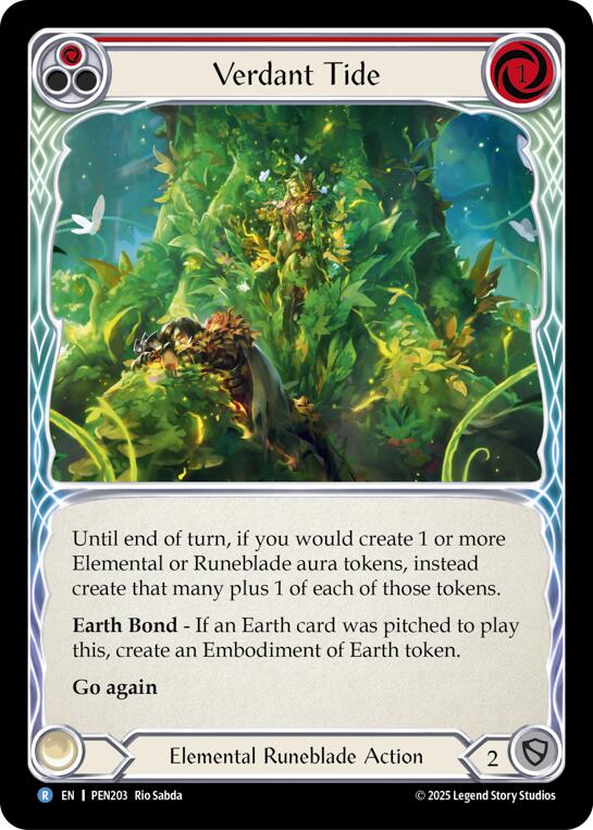 Verdant Tide (Red) (Rainbow Foil) [PEN203] (Compendium of Rathe)  Rainbow Foil | Total Play
