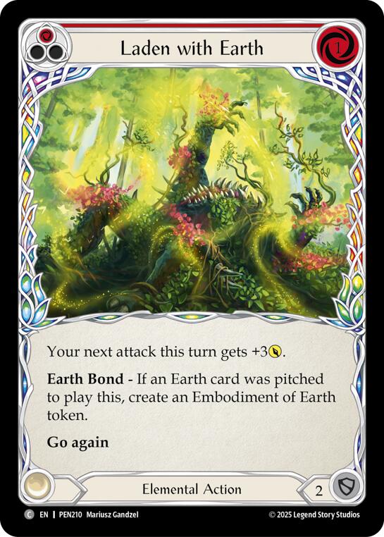 Laden With Earth (Red) (Rainbow Foil) [PEN210] (Compendium of Rathe)  Rainbow Foil | Total Play