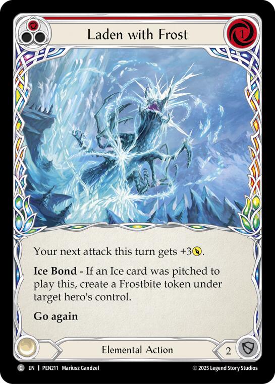 Laden With Frost (Red) (Rainbow Foil) [PEN211] (Compendium of Rathe)  Rainbow Foil | Total Play